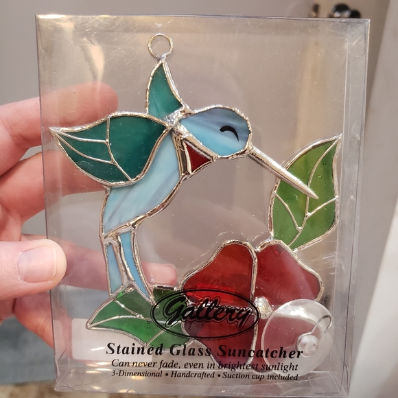 Hummingbird Stained Glass Suncatcher